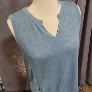 Bobeau Blue Knit Top